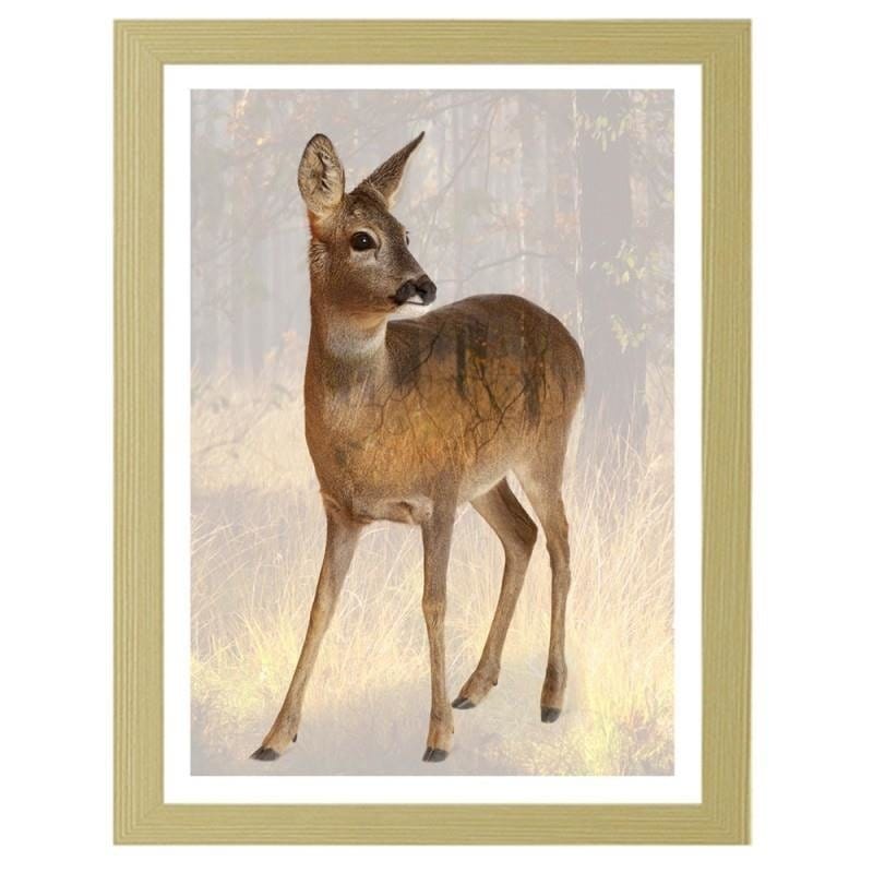 Glezna bēšā rāmī - Deer Home Trends DECO