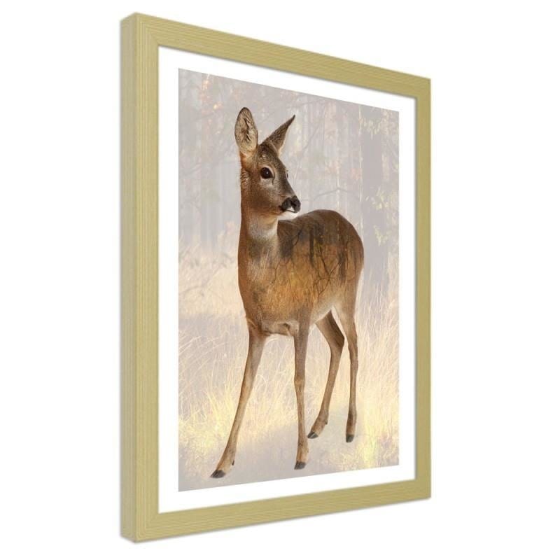 Glezna bēšā rāmī - Deer Home Trends DECO