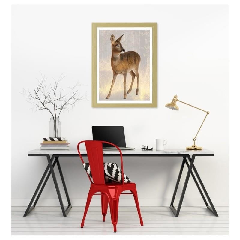 Glezna bēšā rāmī - Deer Home Trends DECO