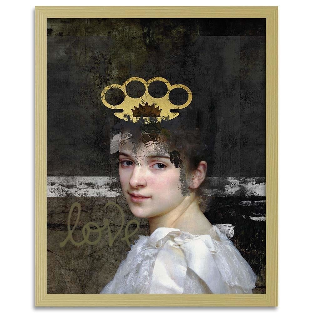 Glezna bēšā rāmī - Digital Collage Home Trends DECO