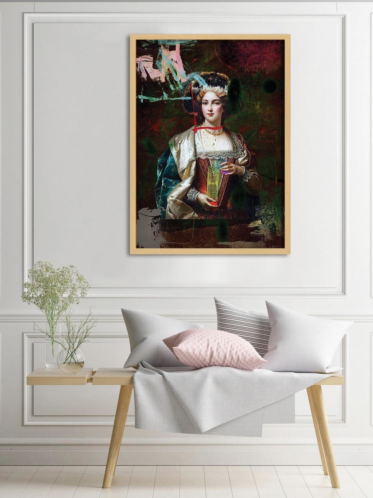 Glezna bēšā rāmī - Digital Collage Image Home Trends DECO