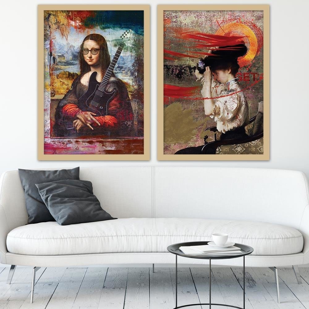 Glezna bēšā rāmī - Digital Painting Home Trends DECO