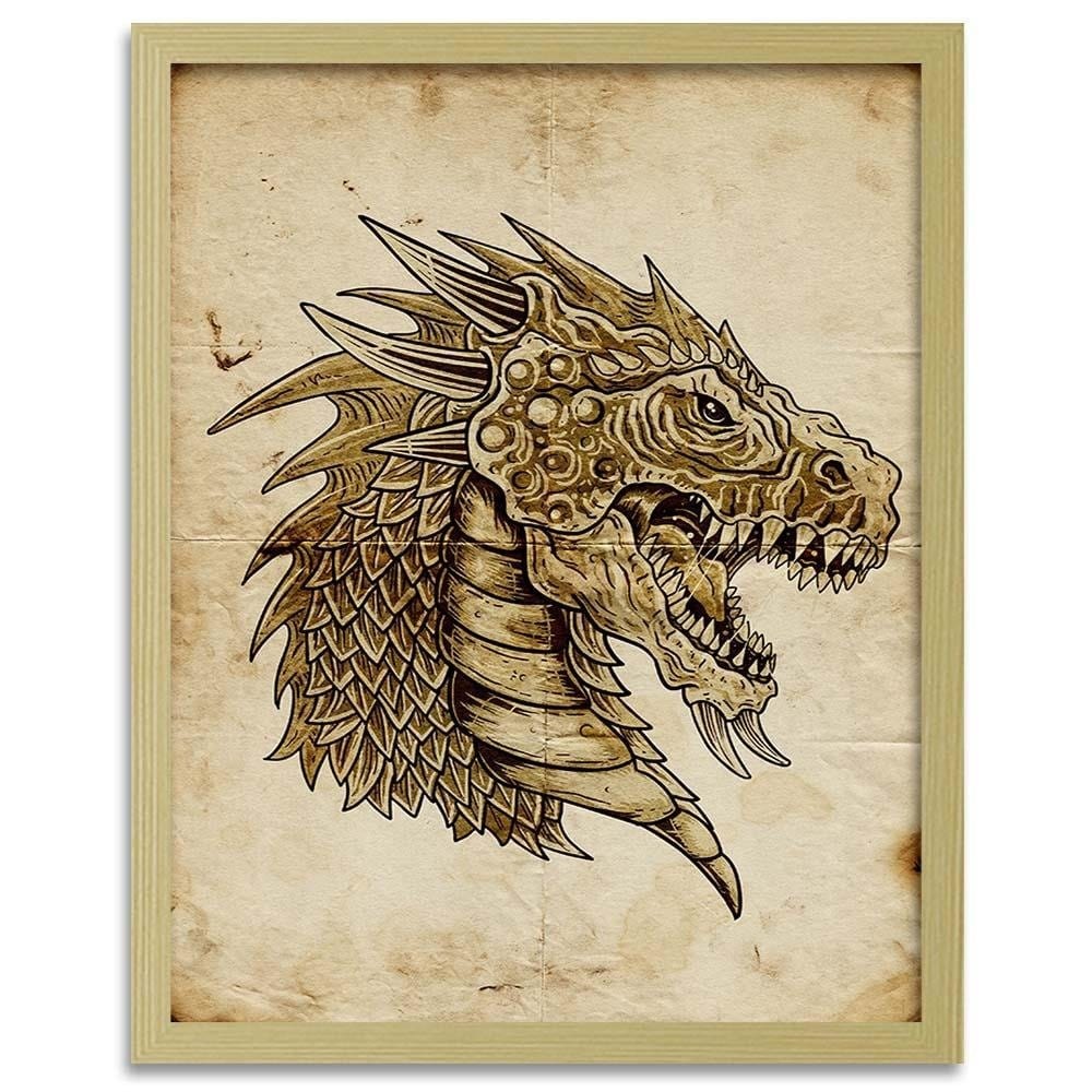 Glezna bēšā rāmī - Dragons Head Home Trends DECO