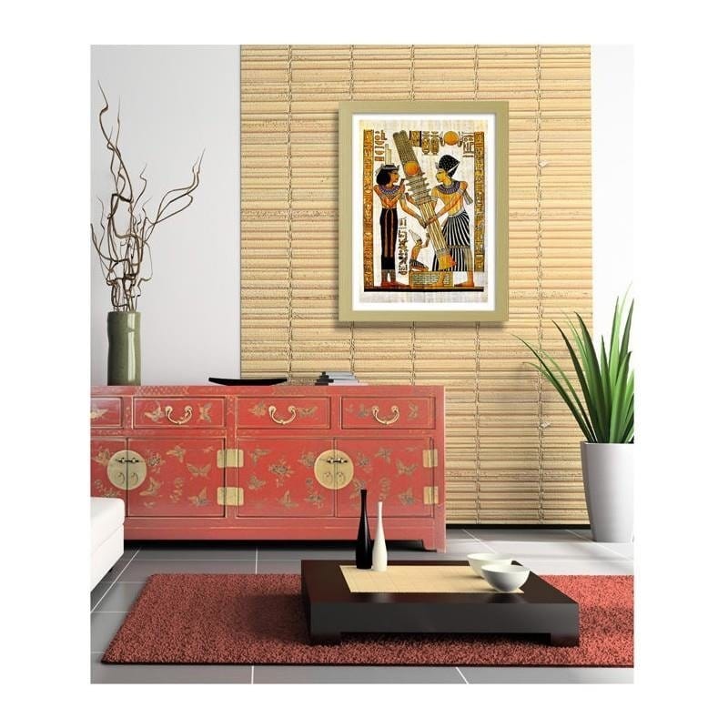 Glezna bēšā rāmī - Egyptian hieroglyphics Home Trends DECO