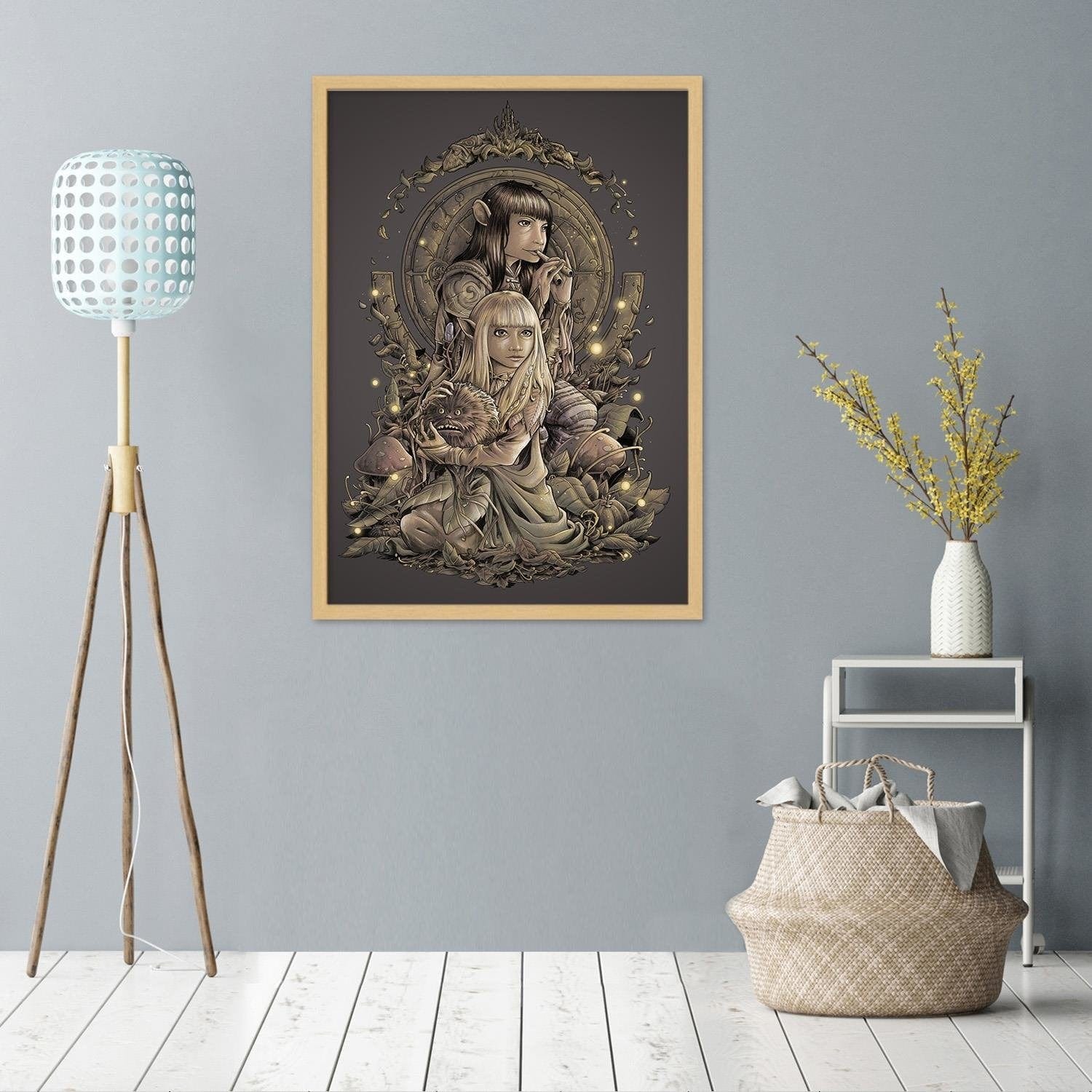 Glezna bēšā rāmī - Elven Pair Home Trends DECO