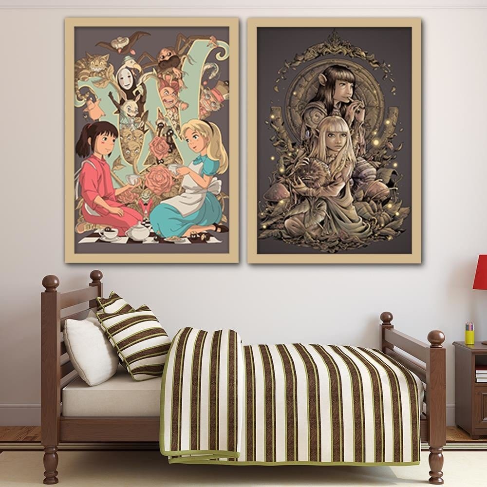 Glezna bēšā rāmī - Elven Pair Home Trends DECO