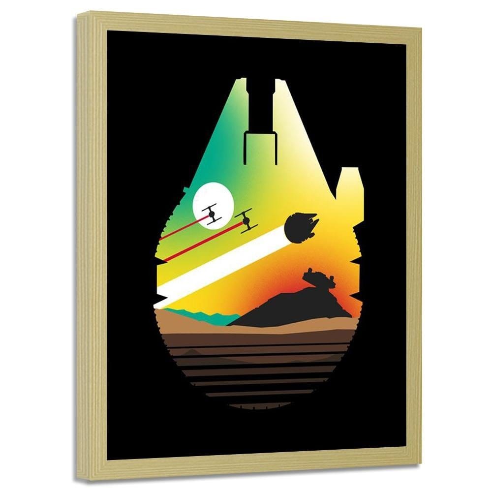 Glezna bēšā rāmī - Escape From Desert Planet Home Trends DECO
