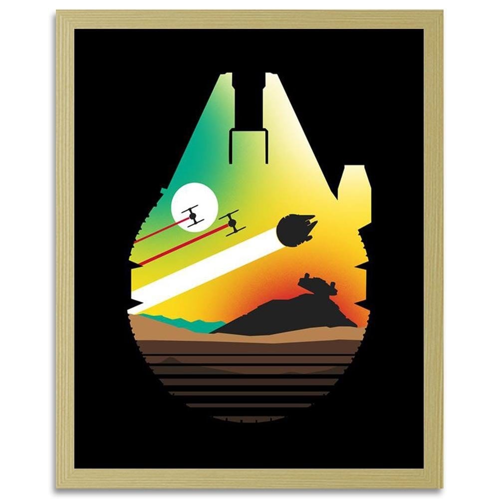 Glezna bēšā rāmī - Escape From Desert Planet Home Trends DECO