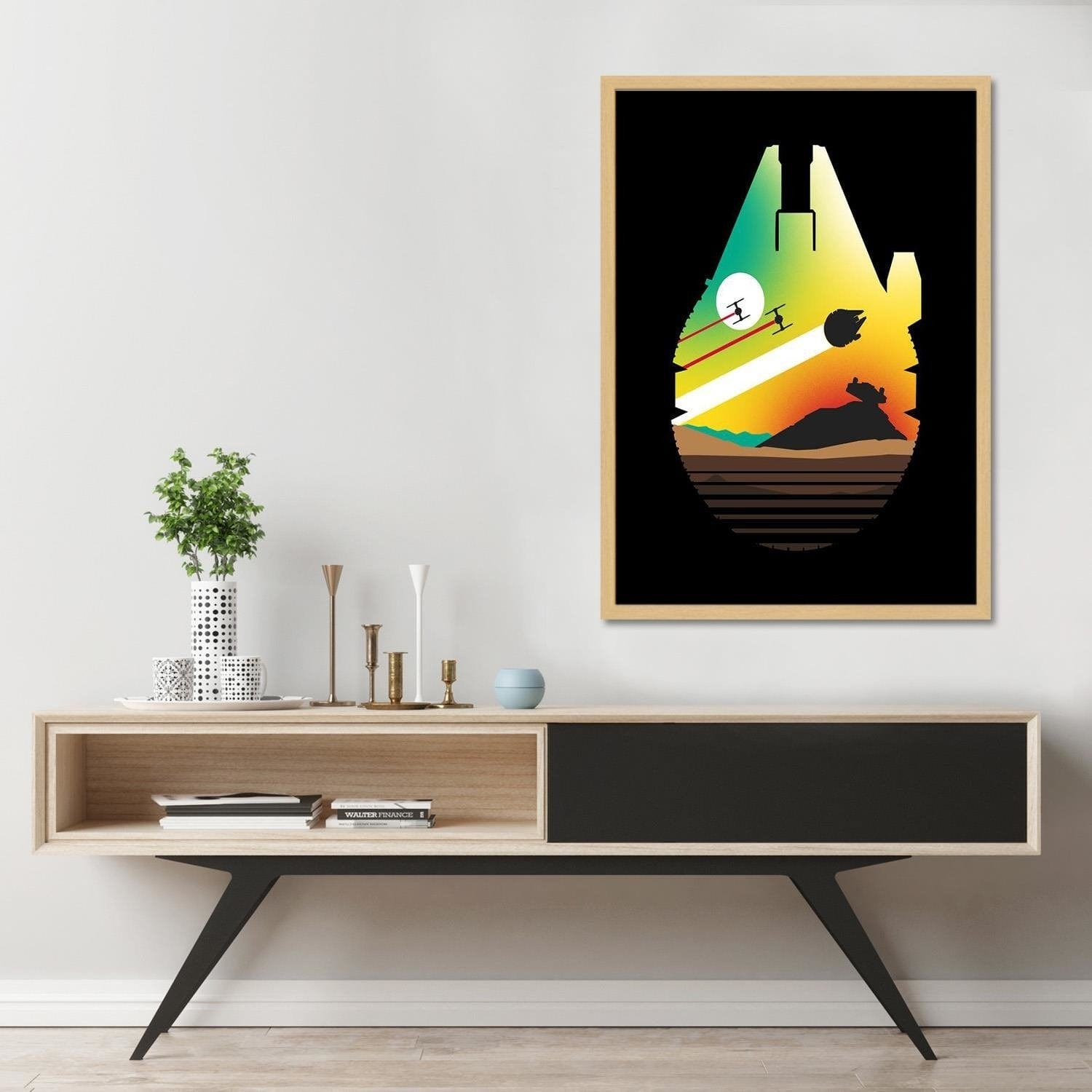 Glezna bēšā rāmī - Escape From Desert Planet Home Trends DECO
