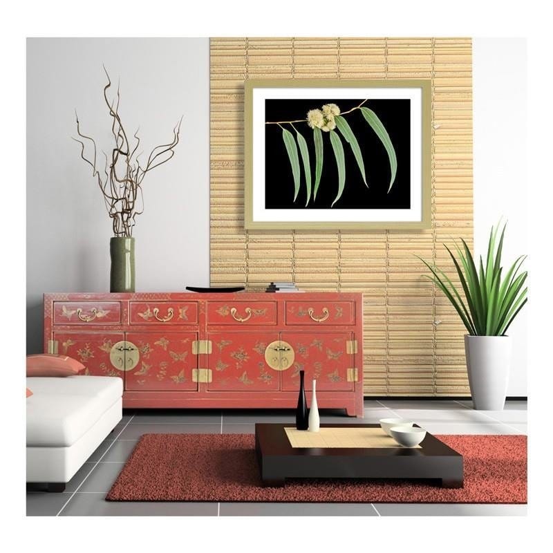 Glezna bēšā rāmī - Eucalyptus leaves Home Trends DECO