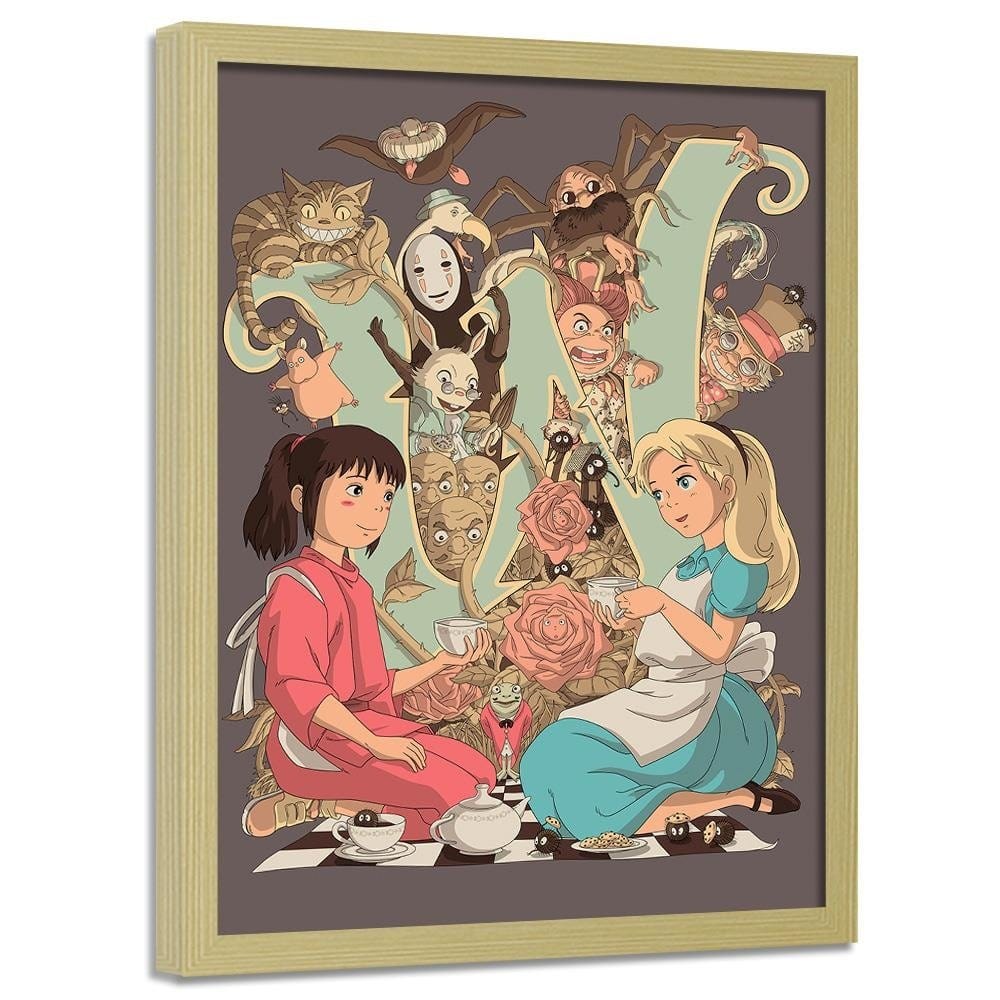 Glezna bēšā rāmī - Fairytale Tea Home Trends DECO