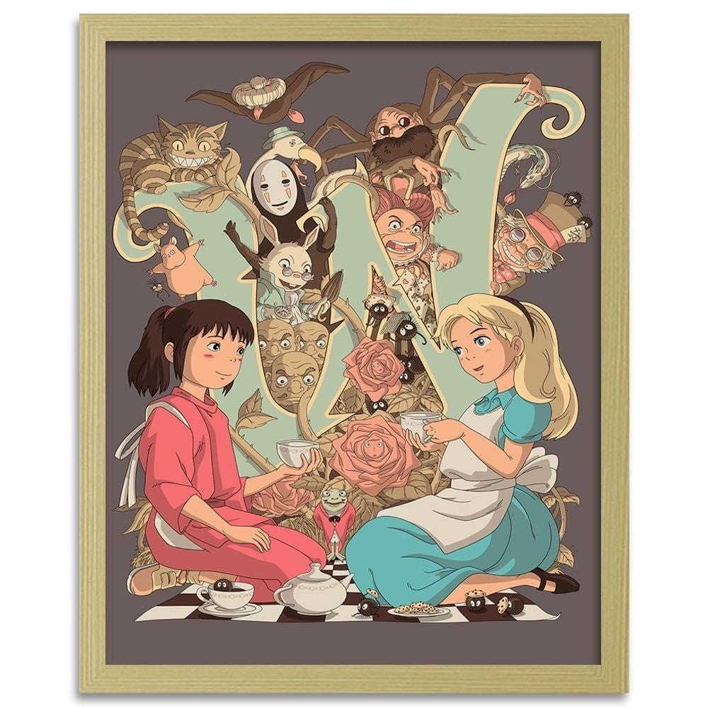 Glezna bēšā rāmī - Fairytale Tea Home Trends DECO