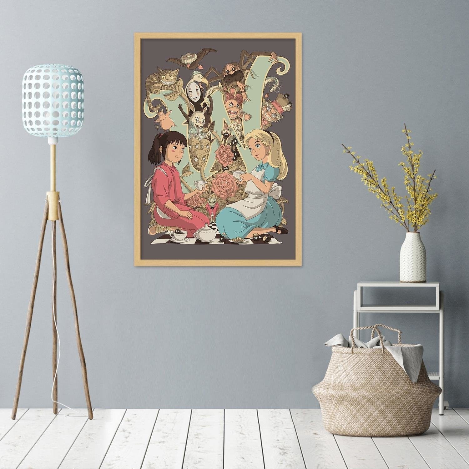 Glezna bēšā rāmī - Fairytale Tea Home Trends DECO