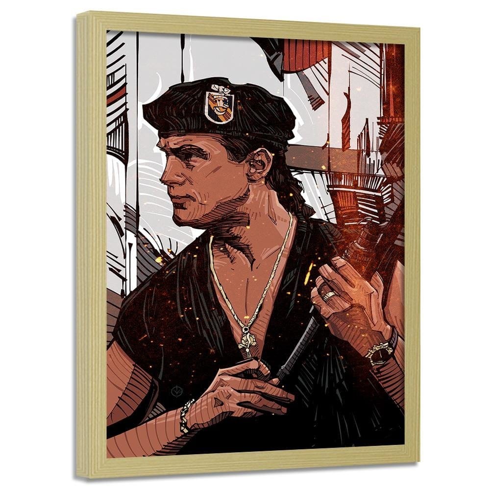 Glezna bēšā rāmī - Famous Movie Red Home Trends DECO