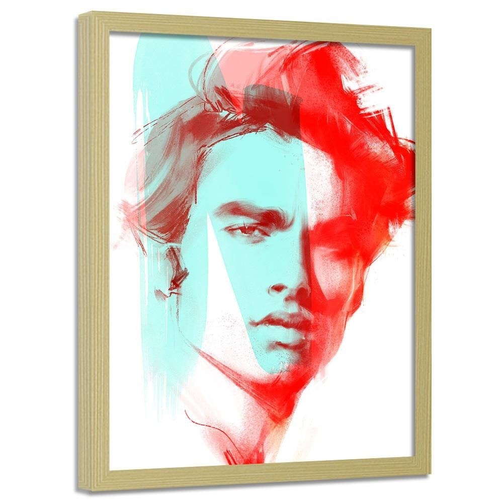 Glezna bēšā rāmī - Fashion Artwork Red Home Trends DECO