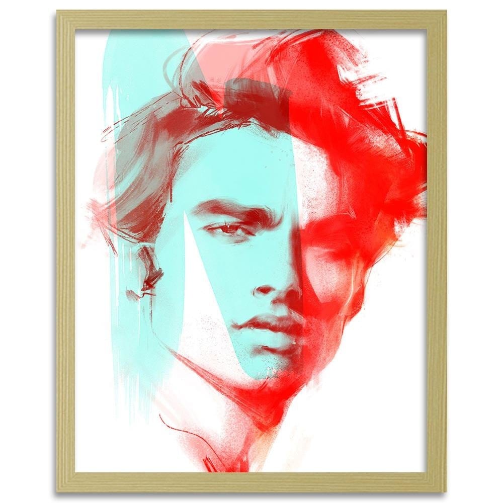 Glezna bēšā rāmī - Fashion Artwork Red Home Trends DECO