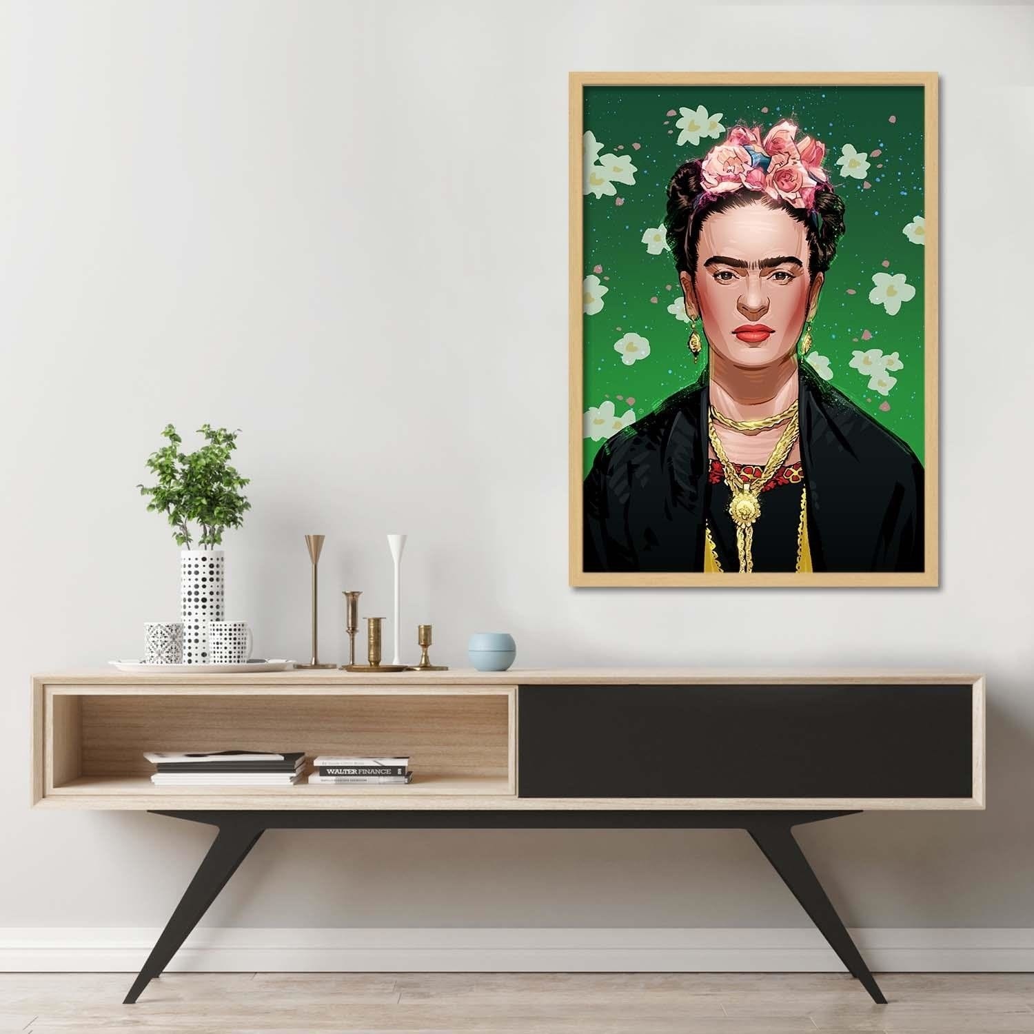 Glezna bēšā rāmī - Feminist Artwork Image Home Trends DECO