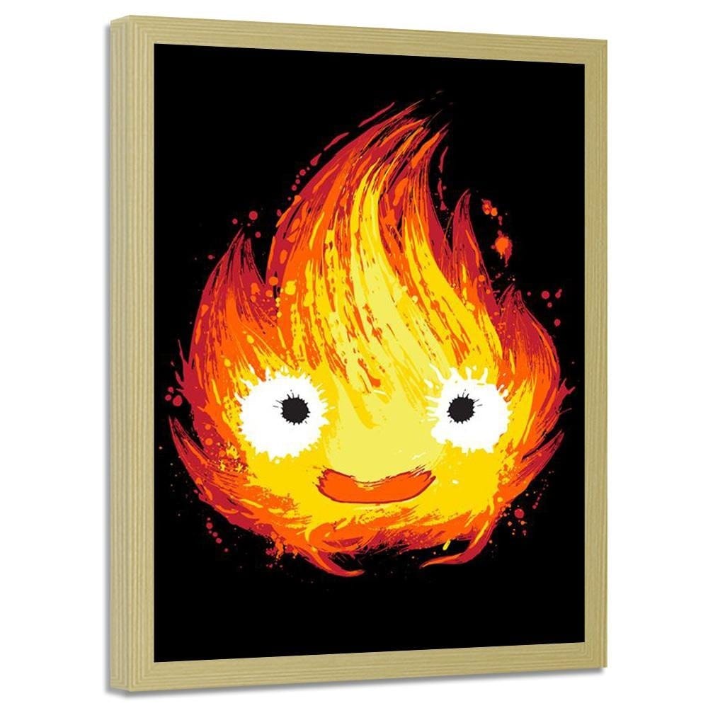 Glezna bēšā rāmī - Fire Spirit Ghost Red Home Trends DECO