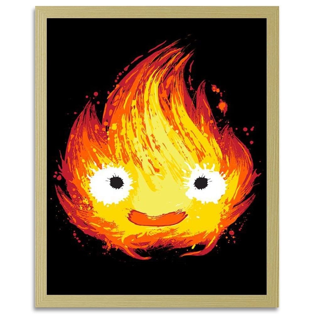 Glezna bēšā rāmī - Fire Spirit Ghost Red Home Trends DECO