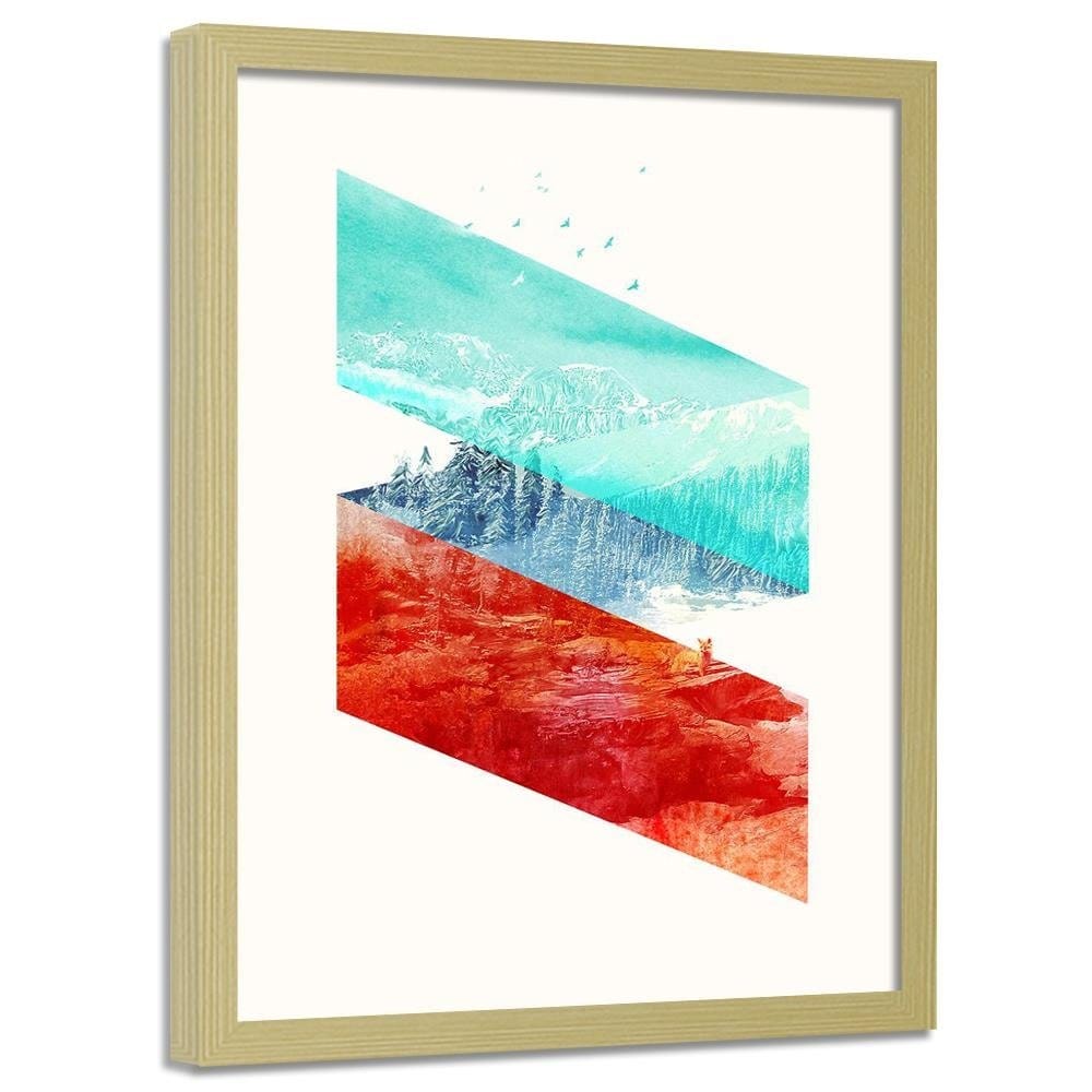 Glezna bēšā rāmī - Forest Land Home Trends DECO