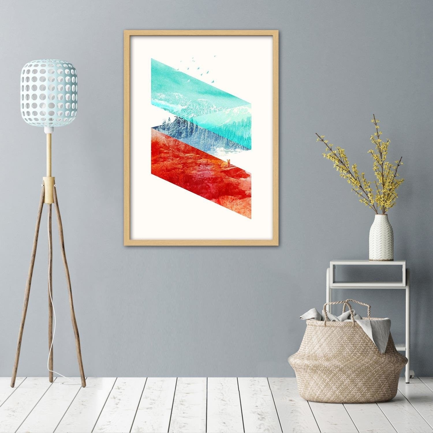 Glezna bēšā rāmī - Forest Land Home Trends DECO