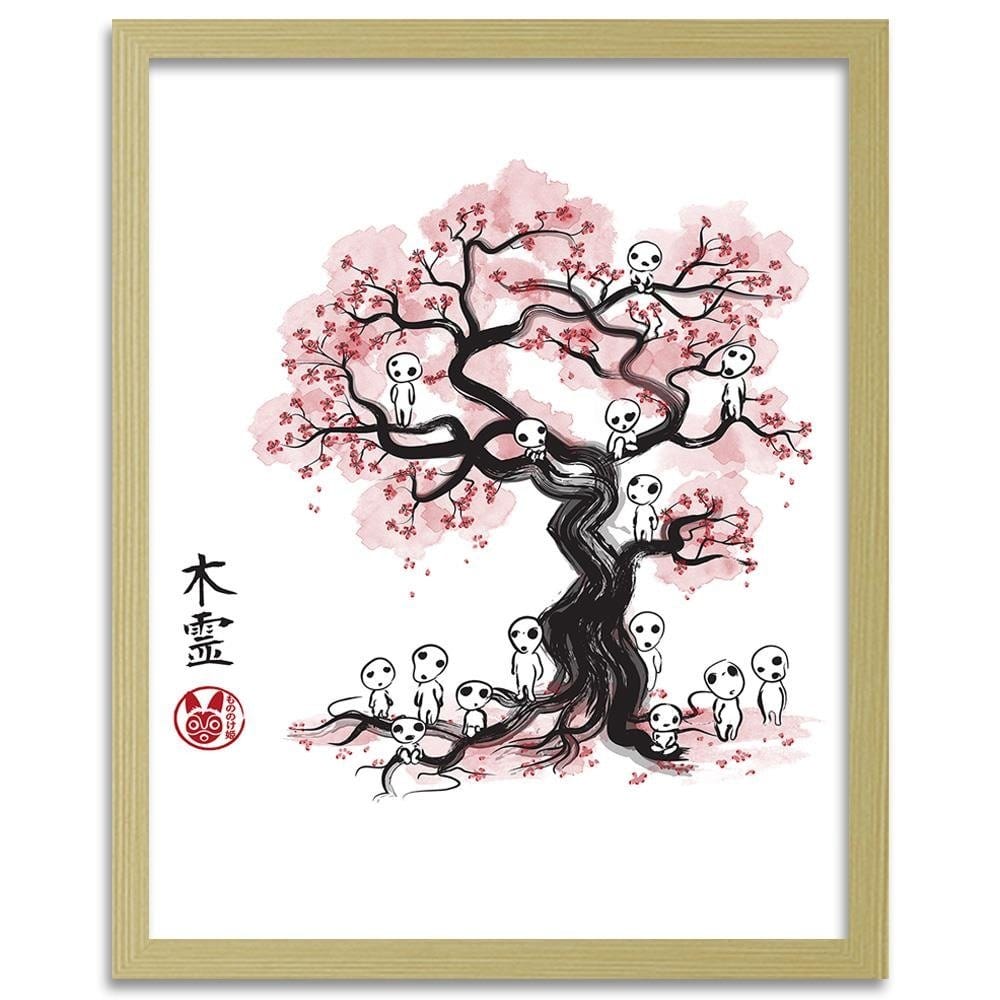 Glezna bēšā rāmī - Forest Spirit Red Home Trends DECO