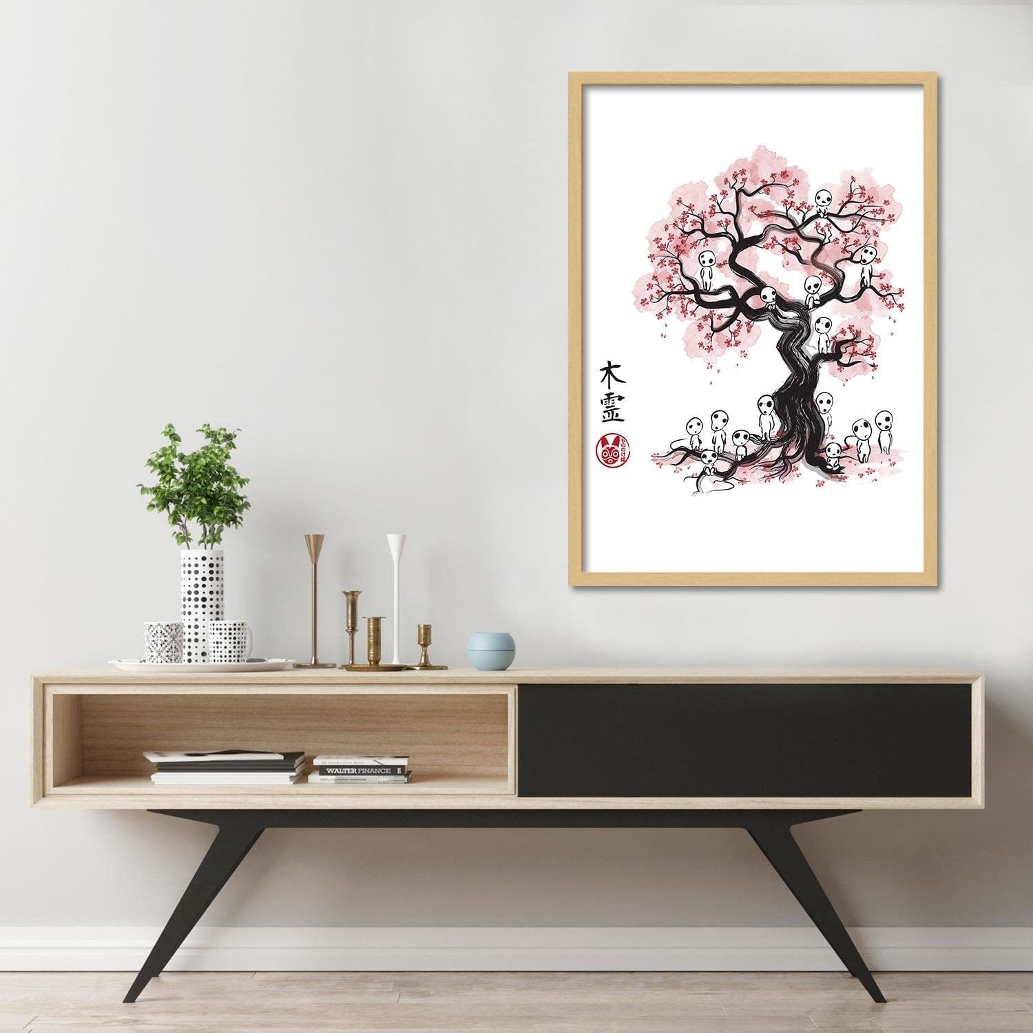 Glezna bēšā rāmī - Forest Spirit Red Home Trends DECO