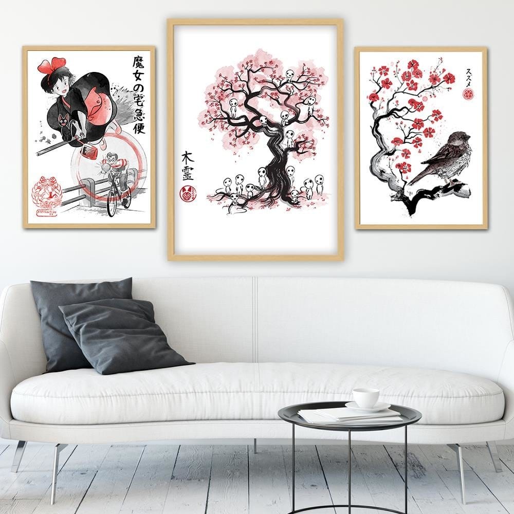 Glezna bēšā rāmī - Forest Spirit Red Home Trends DECO