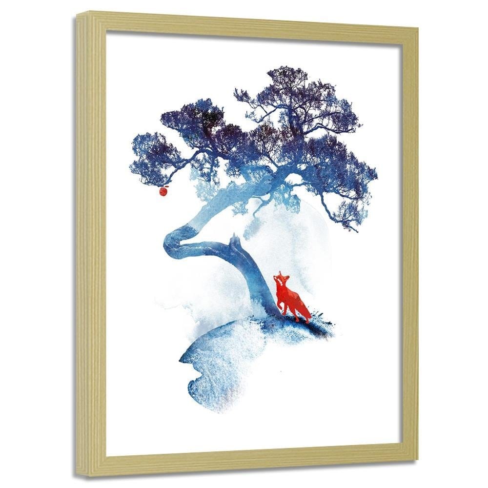 Glezna bēšā rāmī - Fox And An Apple Home Trends DECO