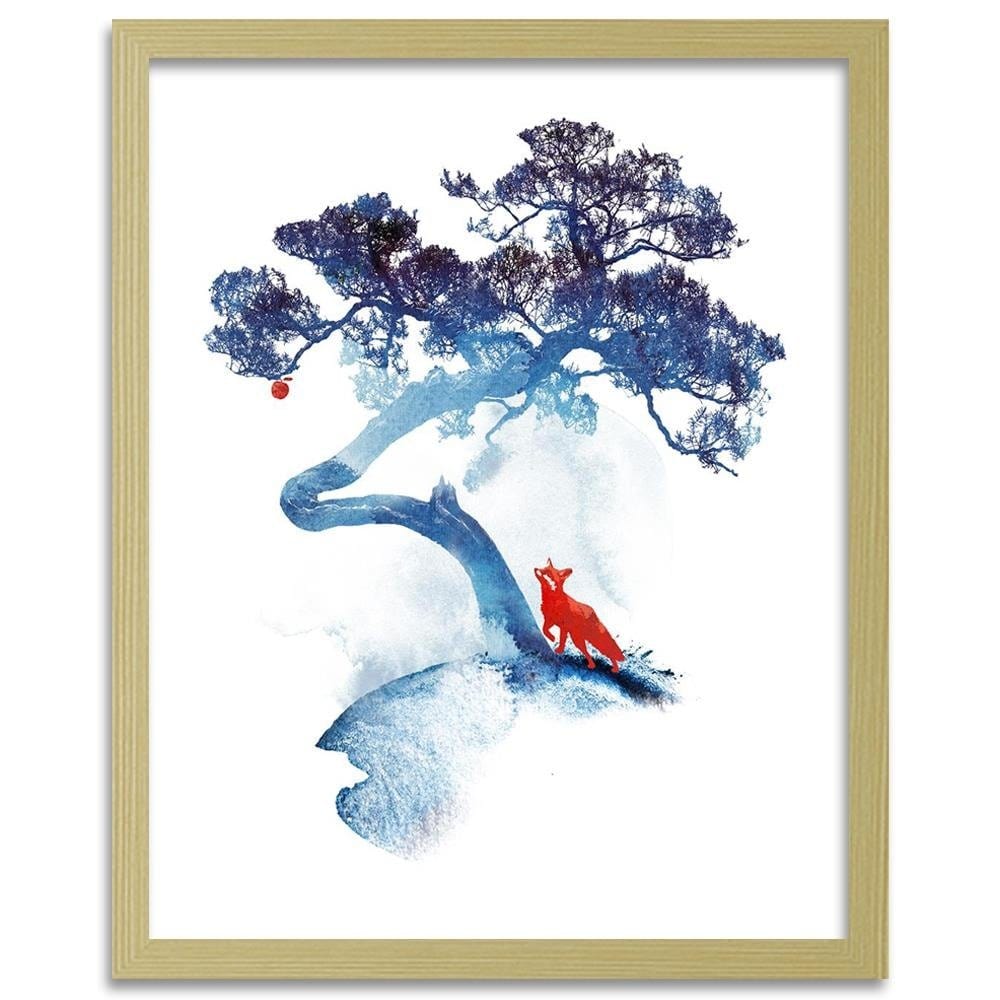 Glezna bēšā rāmī - Fox And An Apple Home Trends DECO