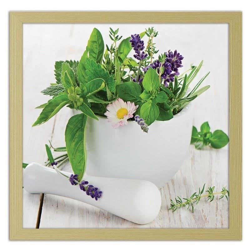 Glezna bēšā rāmī - Fresh herbs Home Trends DECO