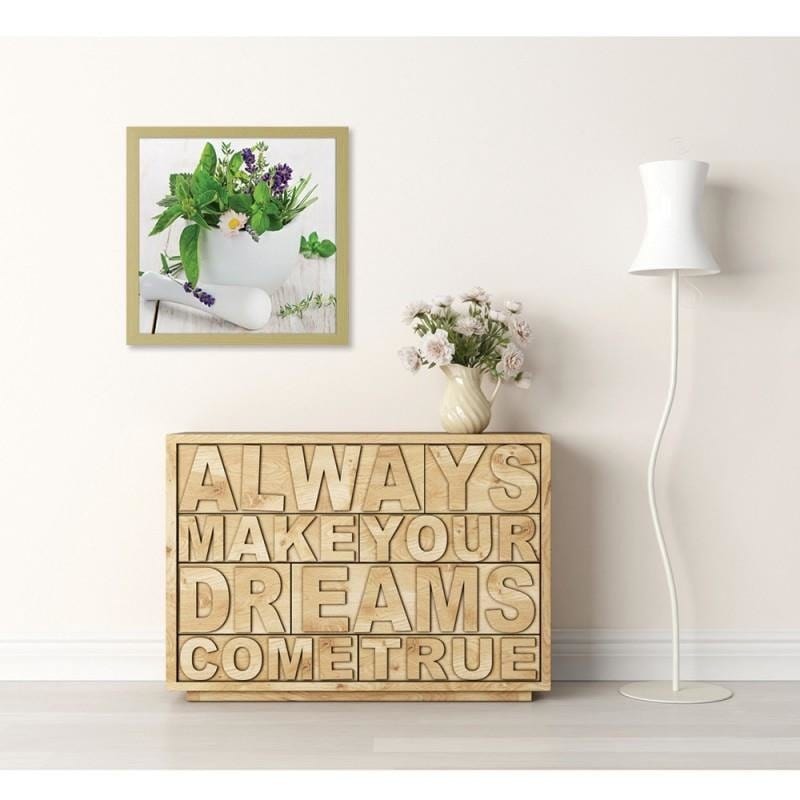 Glezna bēšā rāmī - Fresh herbs Home Trends DECO