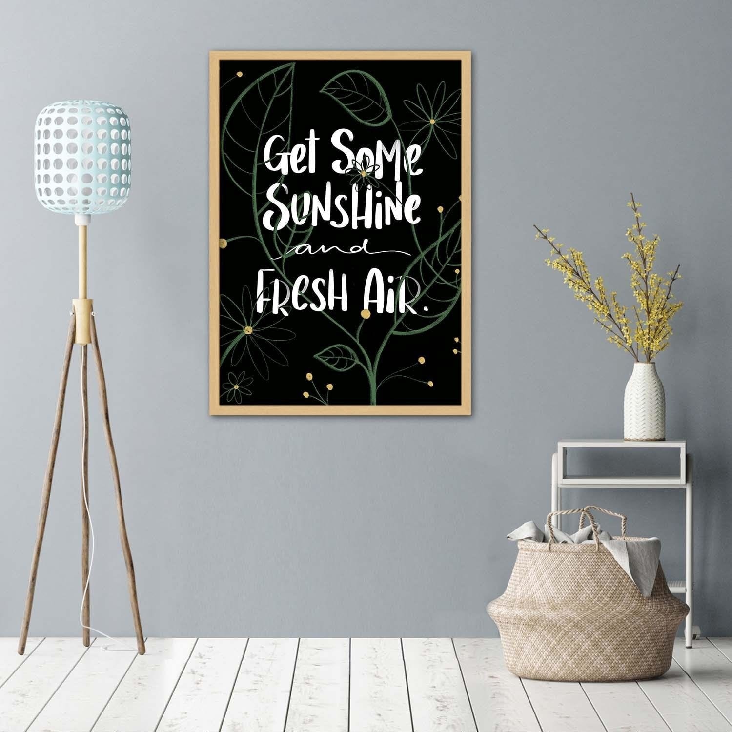 Glezna bēšā rāmī - Get Some Sunshine Home Trends DECO