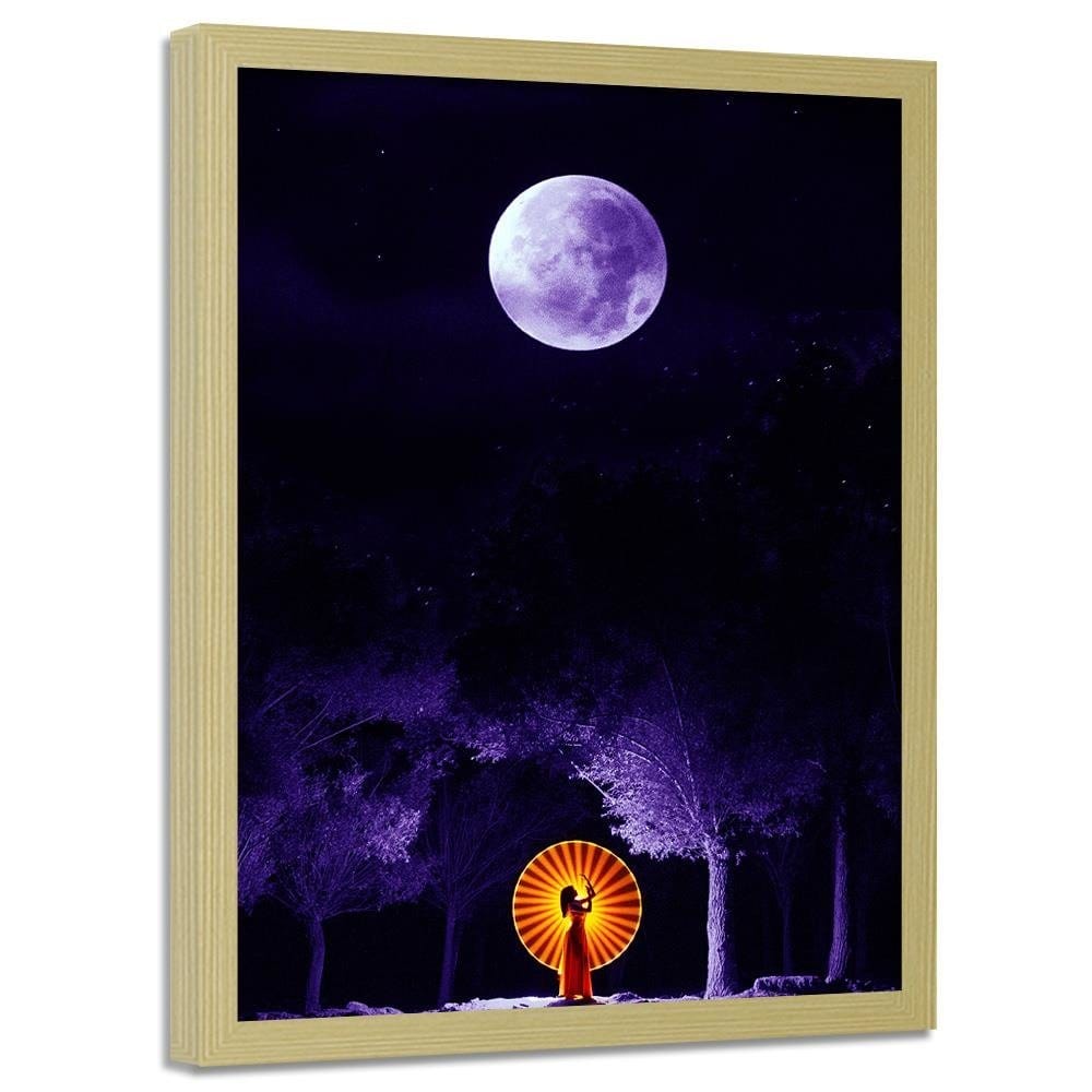 Glezna bēšā rāmī - Giclée Art Print Purple Home Trends DECO