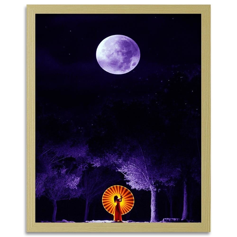 Glezna bēšā rāmī - Giclée Art Print Purple Home Trends DECO