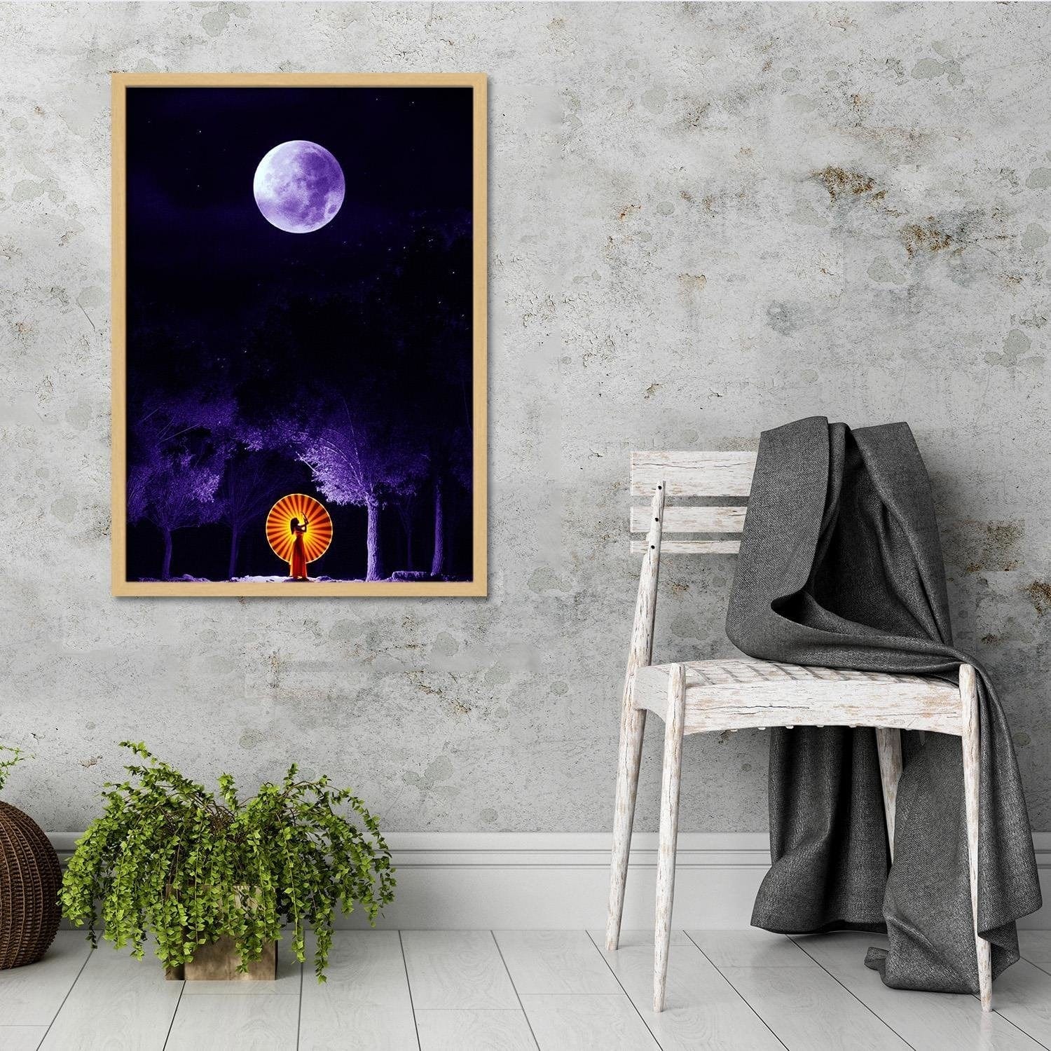 Glezna bēšā rāmī - Giclée Art Print Purple Home Trends DECO