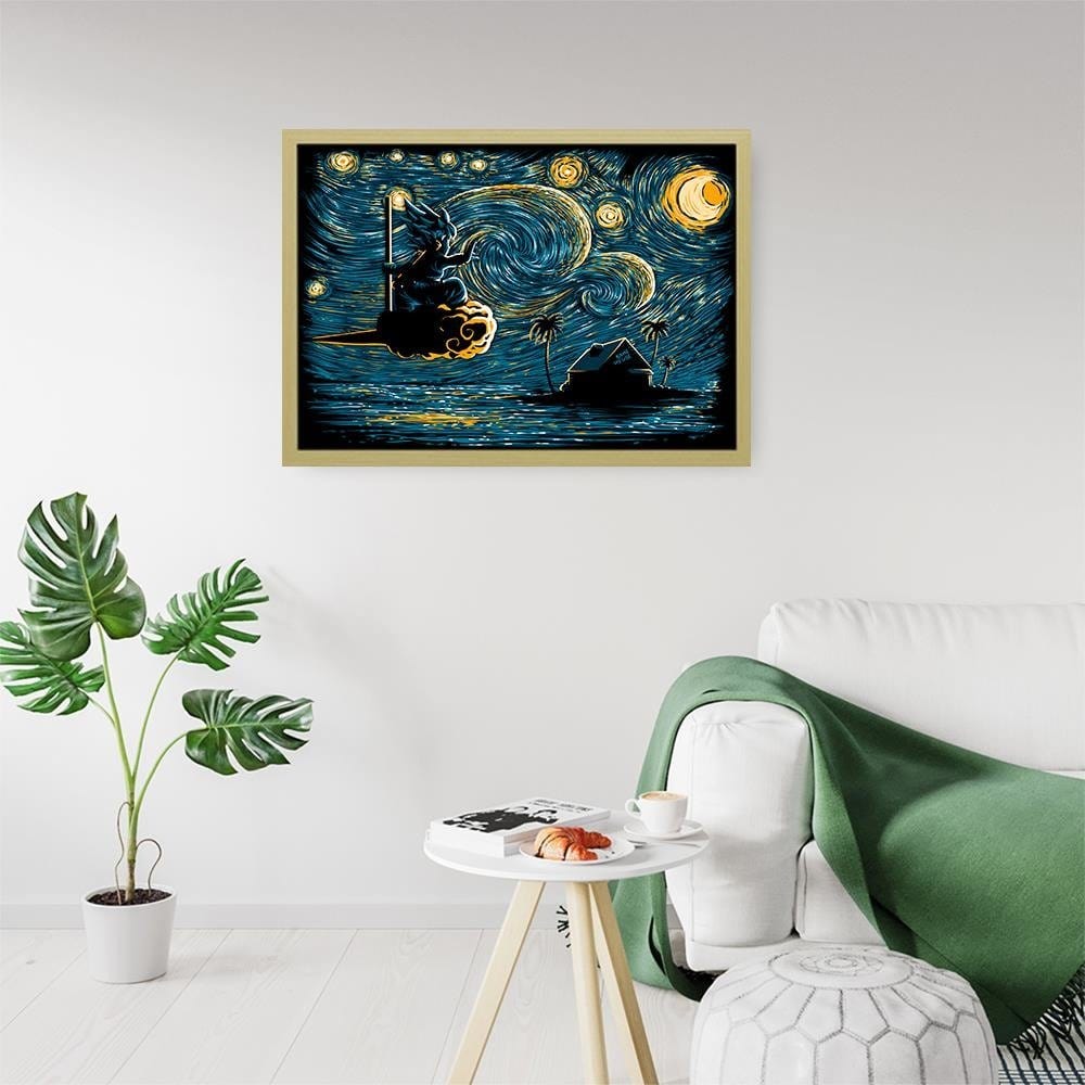 Glezna bēšā rāmī - Goku On The Cloud Home Trends DECO