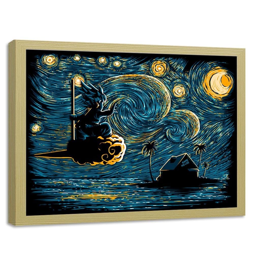 Glezna bēšā rāmī - Goku On The Cloud Home Trends DECO
