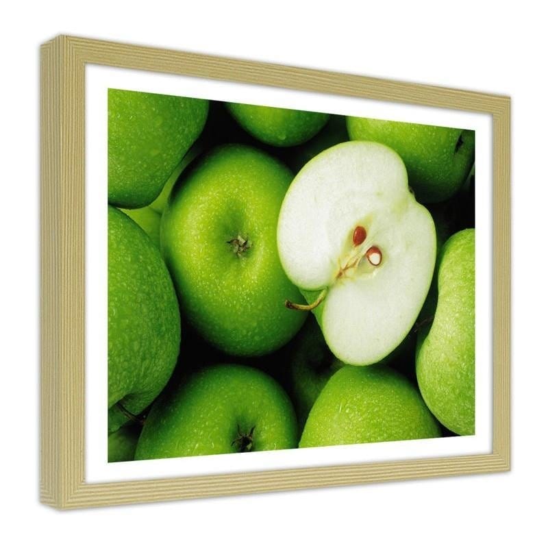 Glezna bēšā rāmī - Green apples Home Trends DECO