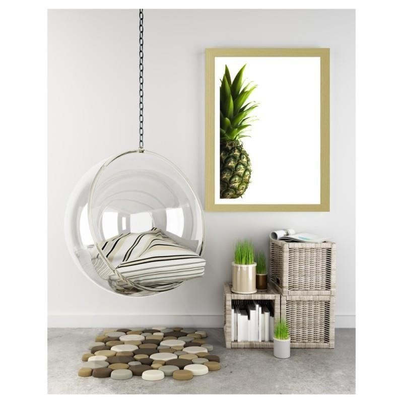 Glezna bēšā rāmī - Green pineapple Home Trends DECO