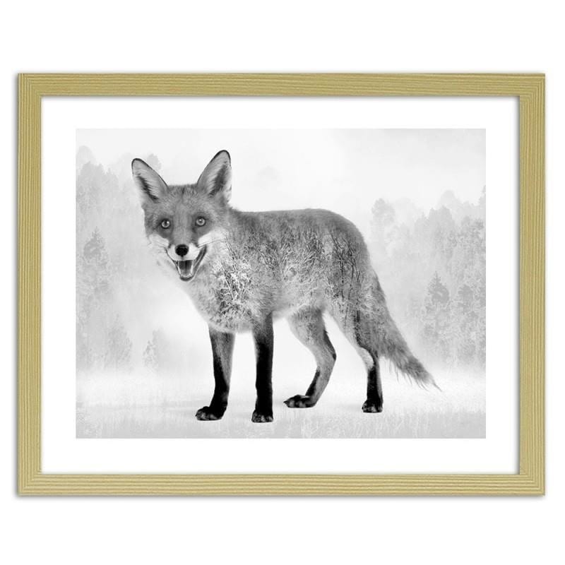 Glezna bēšā rāmī - Grey fox 2 Home Trends DECO