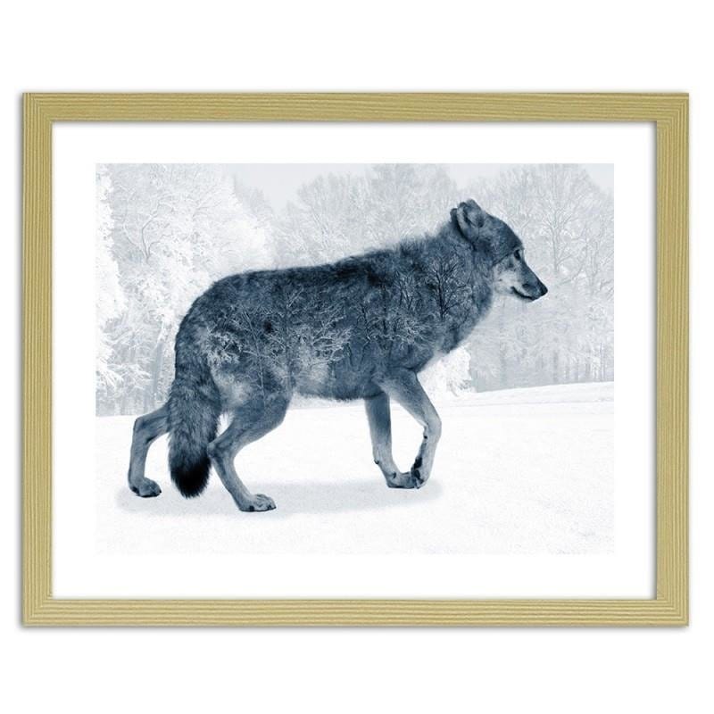 Glezna bēšā rāmī - Grey wolf Home Trends DECO