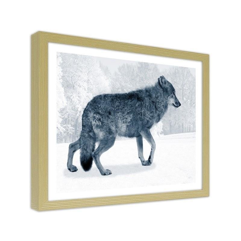 Glezna bēšā rāmī - Grey wolf Home Trends DECO