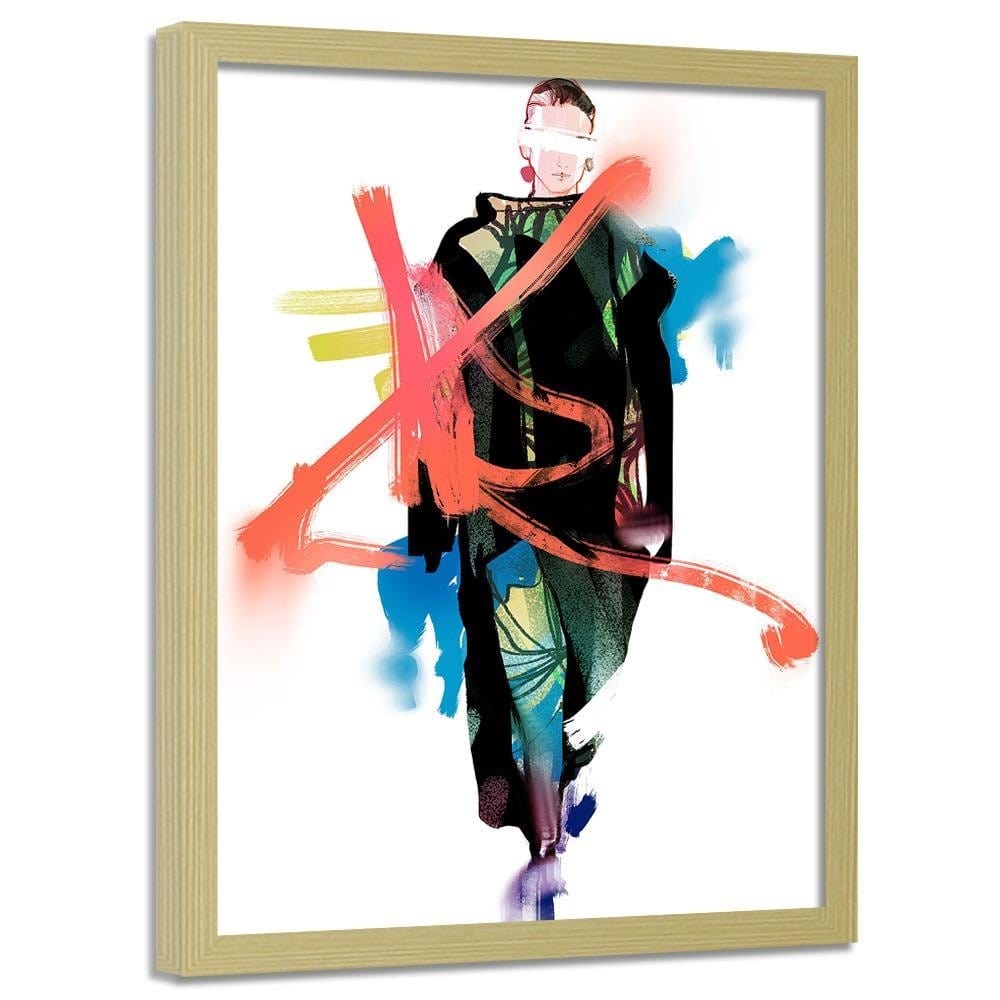 Glezna bēšā rāmī - Grunge Art Home Trends DECO