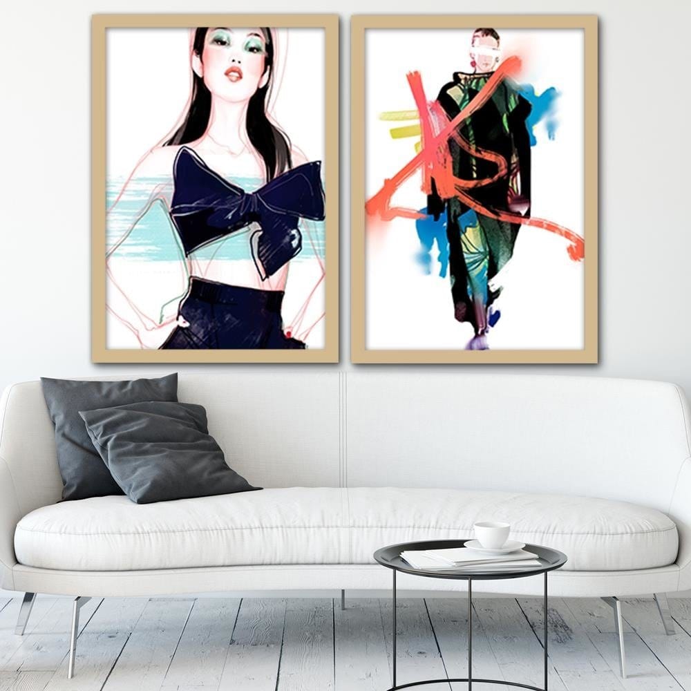 Glezna bēšā rāmī - Grunge Art Home Trends DECO