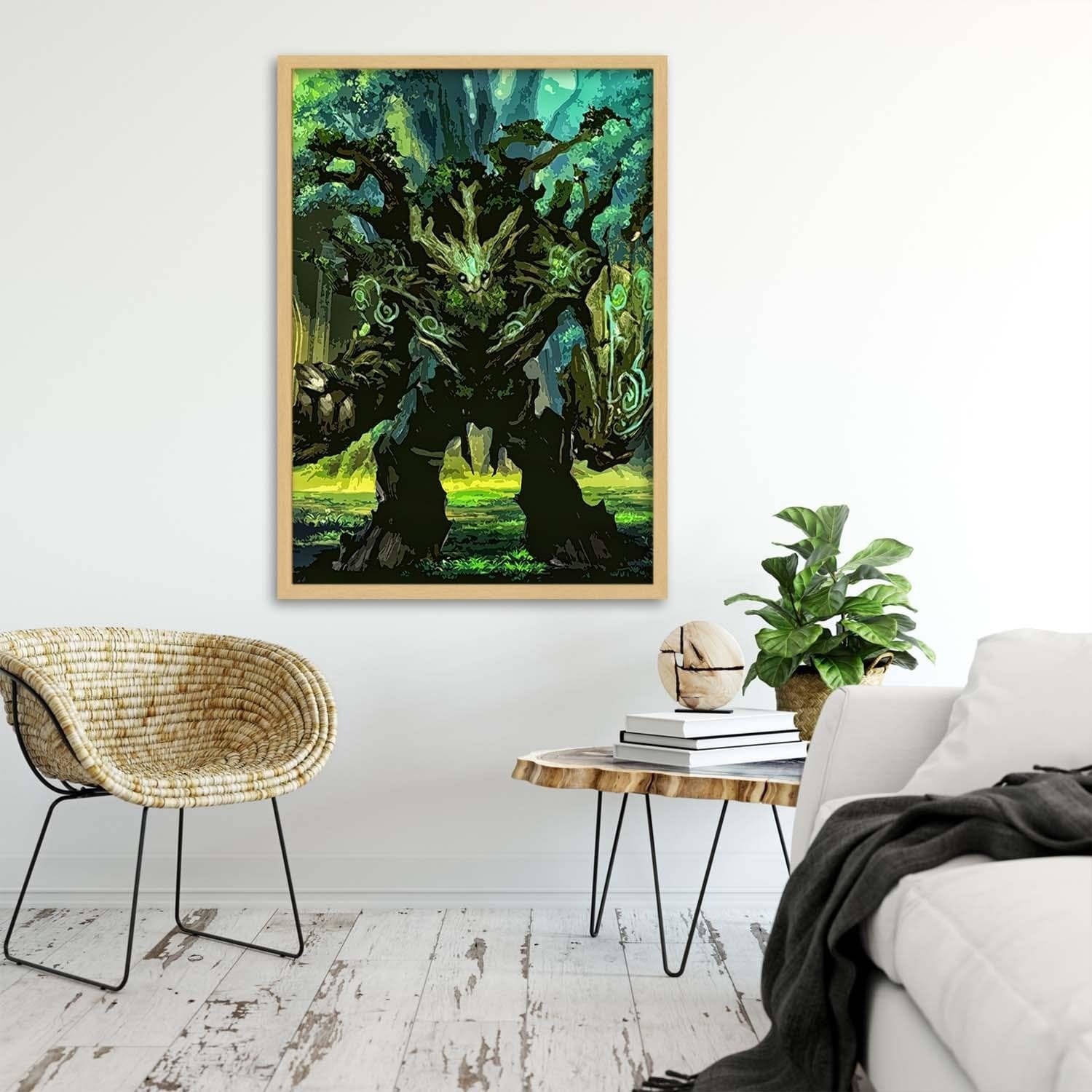 Glezna bēšā rāmī - Guardian Of The Forest Home Trends DECO