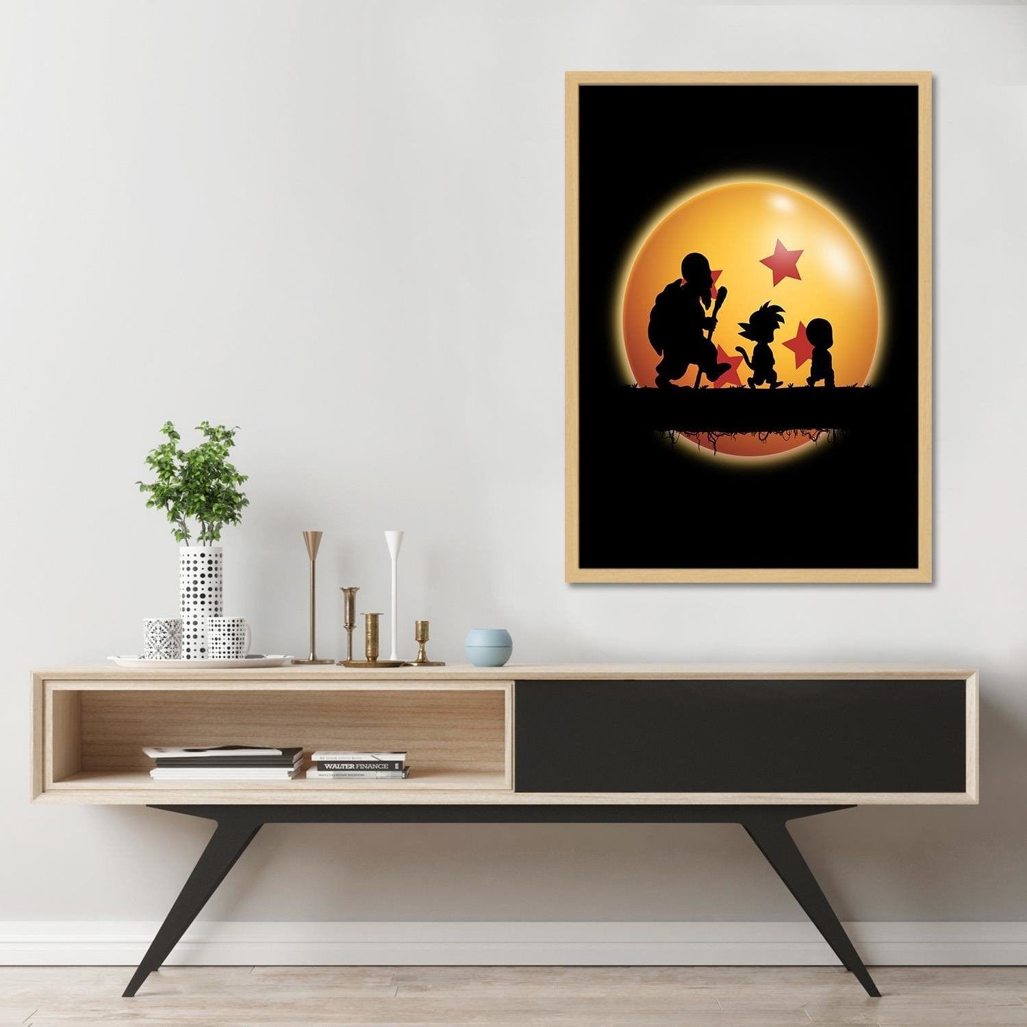 Glezna bēšā rāmī - Hakuna Matata Kame Image Orange Home Trends DECO