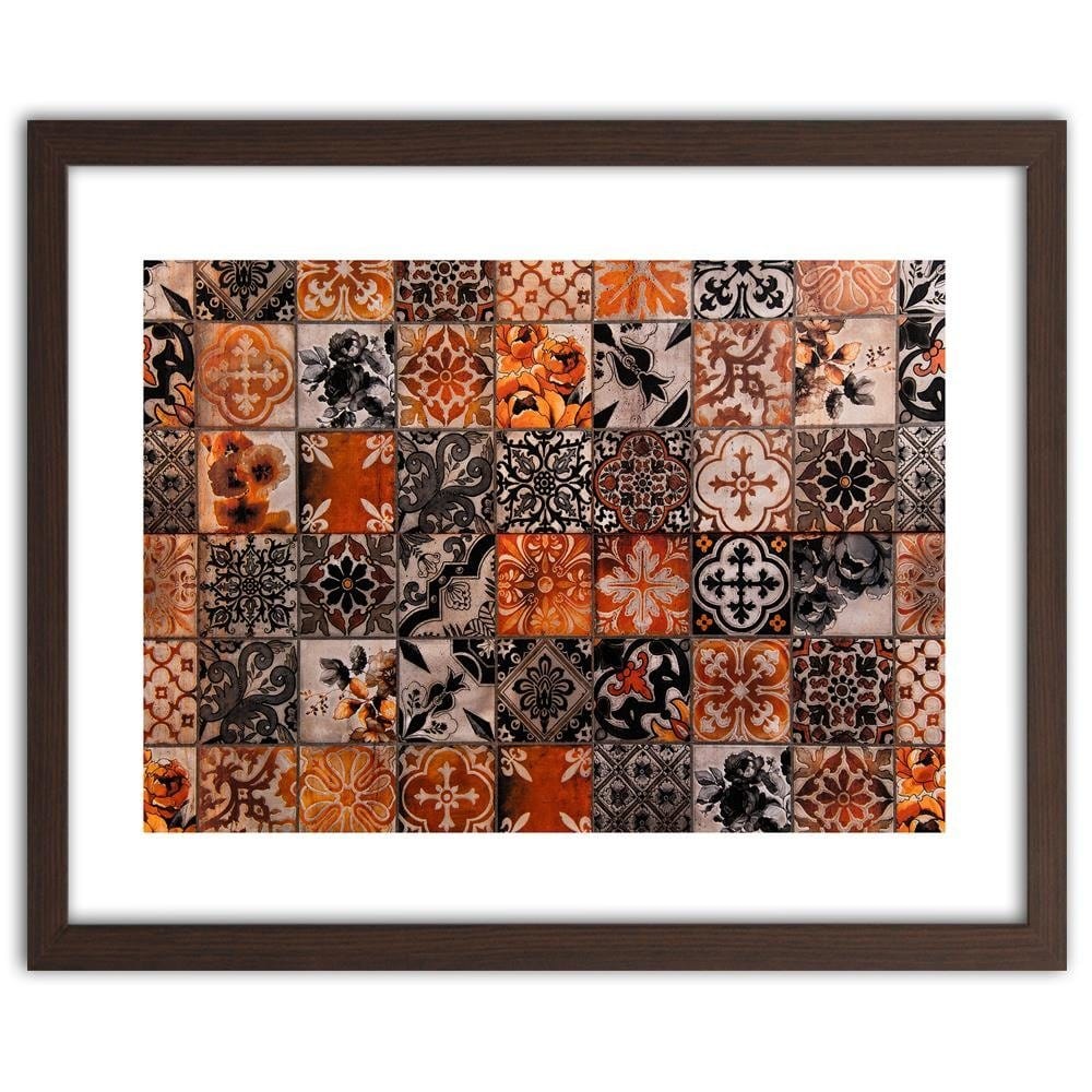 Glezna brūnā rāmī - Tiles In Rustic Style Home Trends DECO