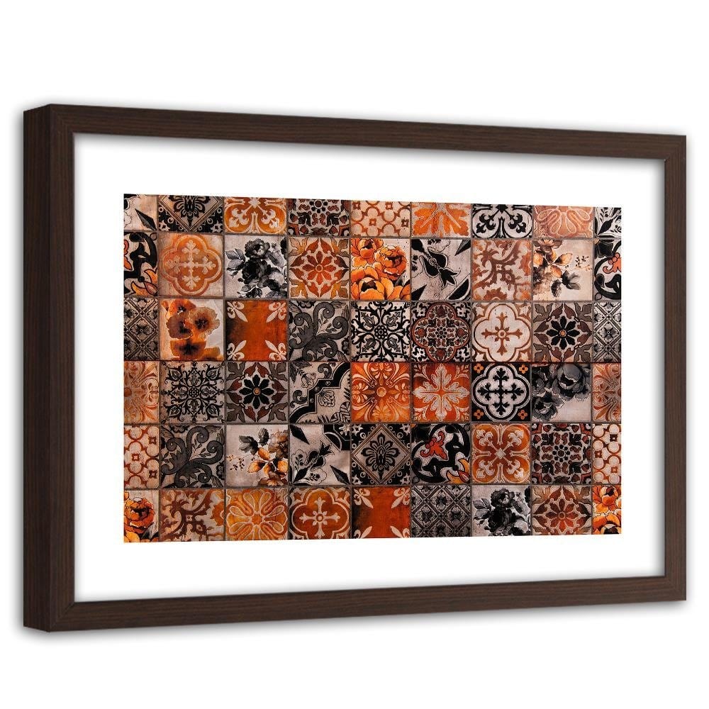 Glezna brūnā rāmī - Tiles In Rustic Style Home Trends DECO