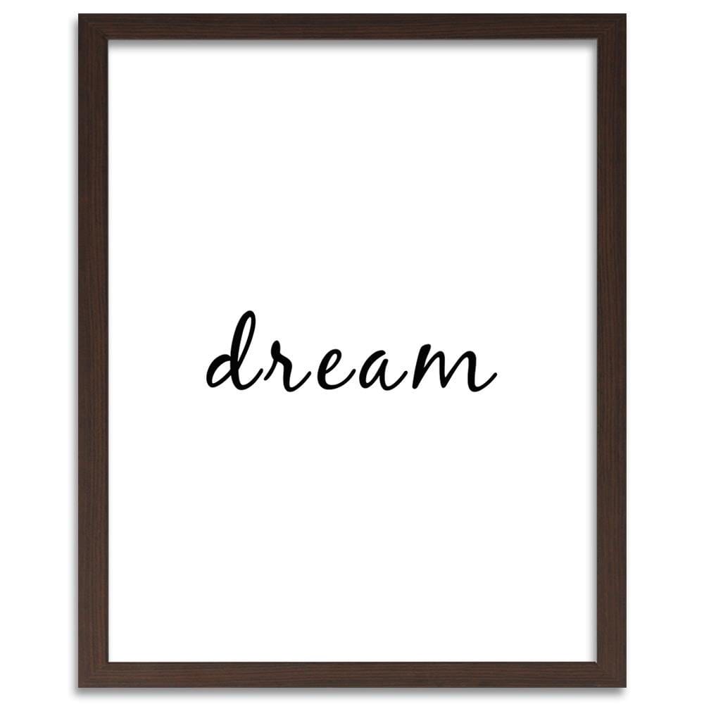 Glezna brūnā rāmī - Typography Dream Home Trends DECO